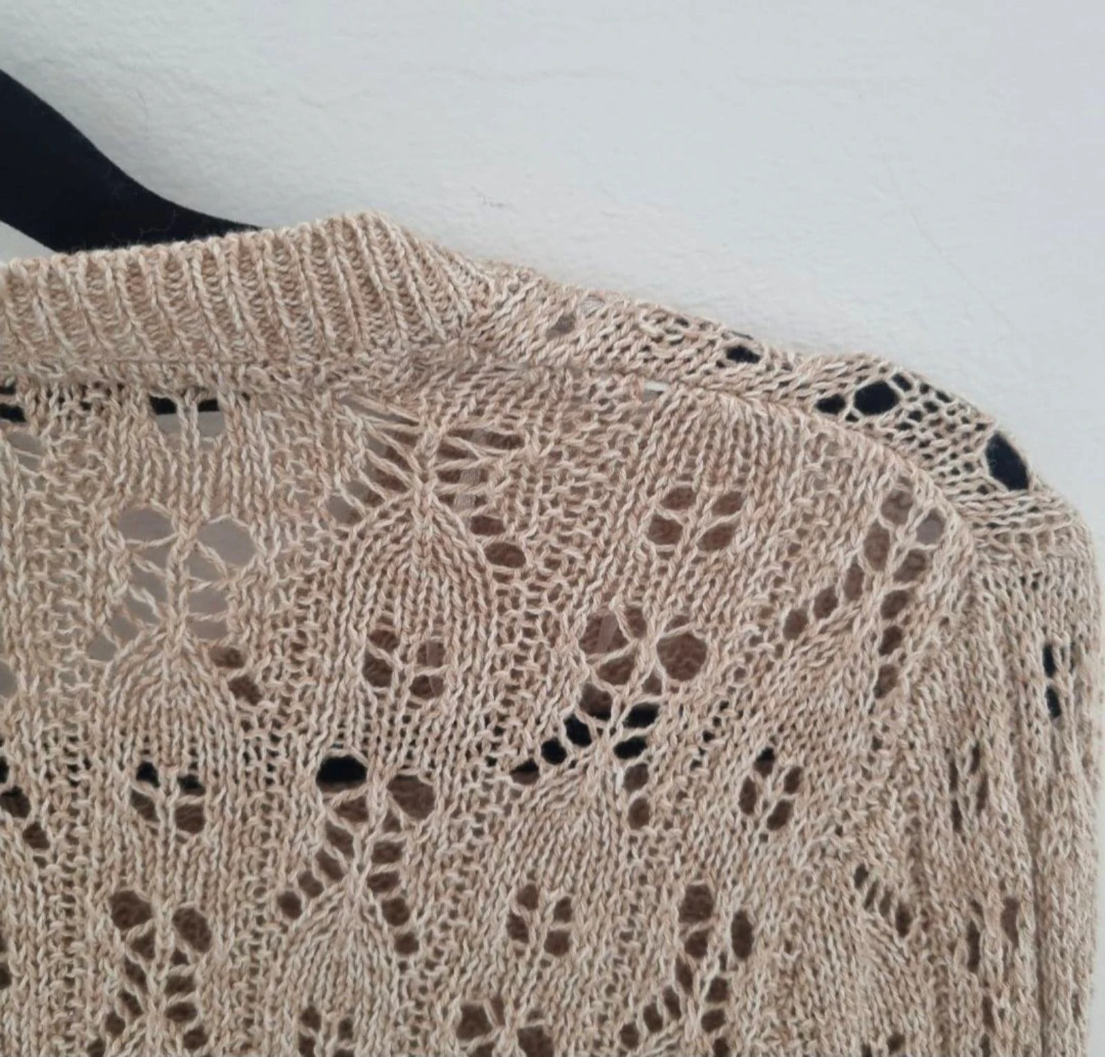 ONLY suéter de ganchillo con encaje – Beige / Arena – Talla M (Nuevo) – photo 8